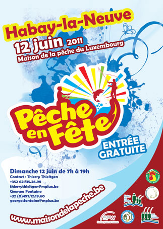 Affiche de promotion de Pêche en Fête 2011 à Habay-la-Neuve
